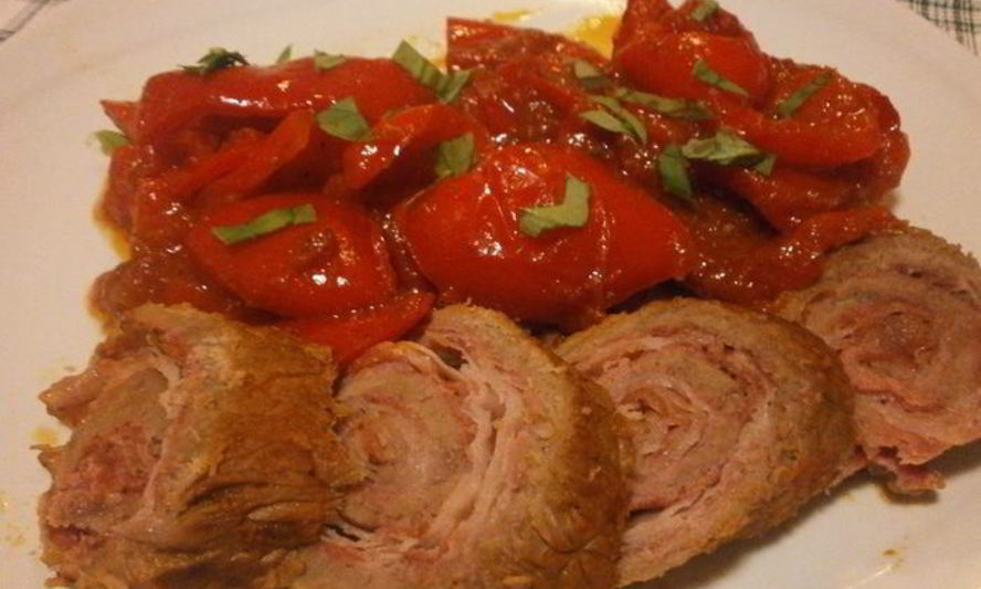 Рецепт мясных рулетиков с болгарским перцем