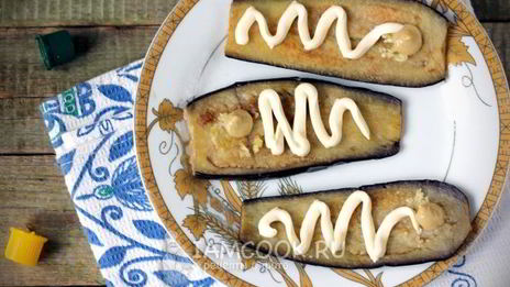 острые рулетики из баклажанов