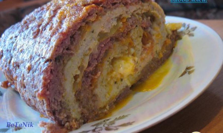 Рецепт рулета из двух видов мяса