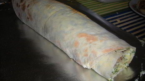 рулет из лаваша с курочкой и грибочками