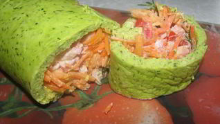 Рулет с плавленым сыром