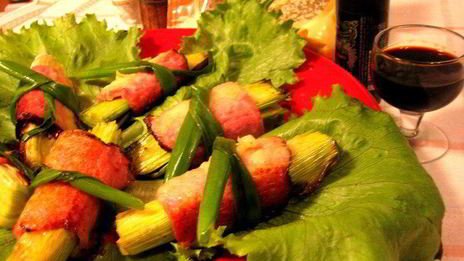 рулетики-букетики под сыром джюгас