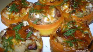 Рулетики из моркови Фуршетные