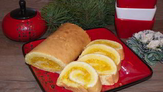 Сладкий новогодний рулет