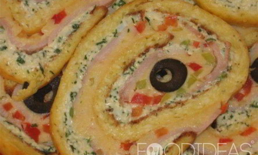 Рецепт сырного рулета с ветчиной