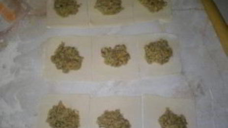 самса из покупного слоеного теста