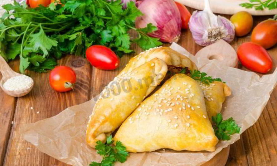 Рецепт самсы с курицей из слоеного теста