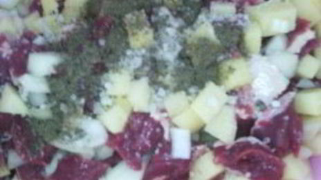 самса с мясом и картошкой