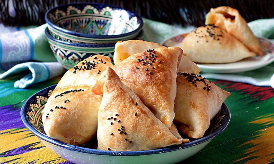 Рецепт самсы с тыквой из слоеного теста