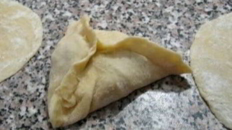 слоеная самса с тыквой