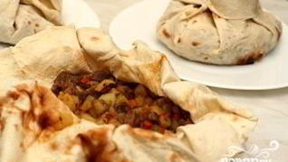 Мясо в лаваше