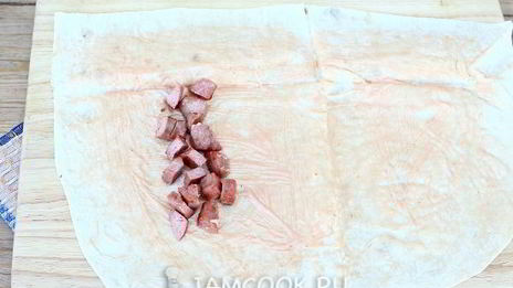 шаурма с колбасой