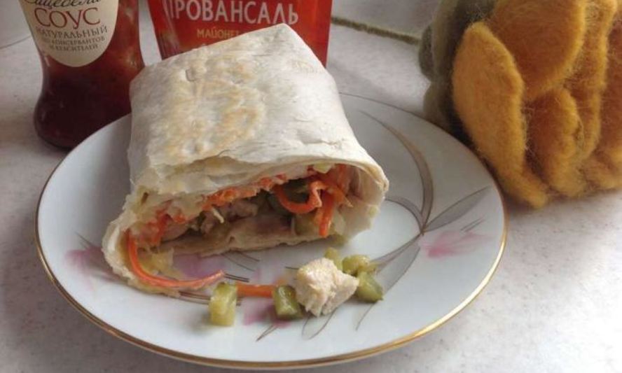 Рецепт шаурмы с курицей в лаваше