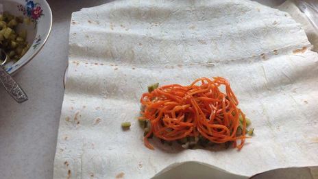 шаурма с курицей в лаваше