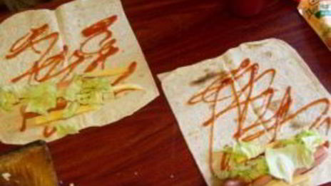 шаурма с сосиской