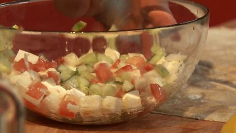 шаверма с бараниной, брынзой и баклажанами