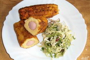 Сосиски в картофельном тесте