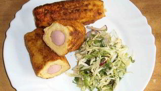 Сосиски в картофельном тесте