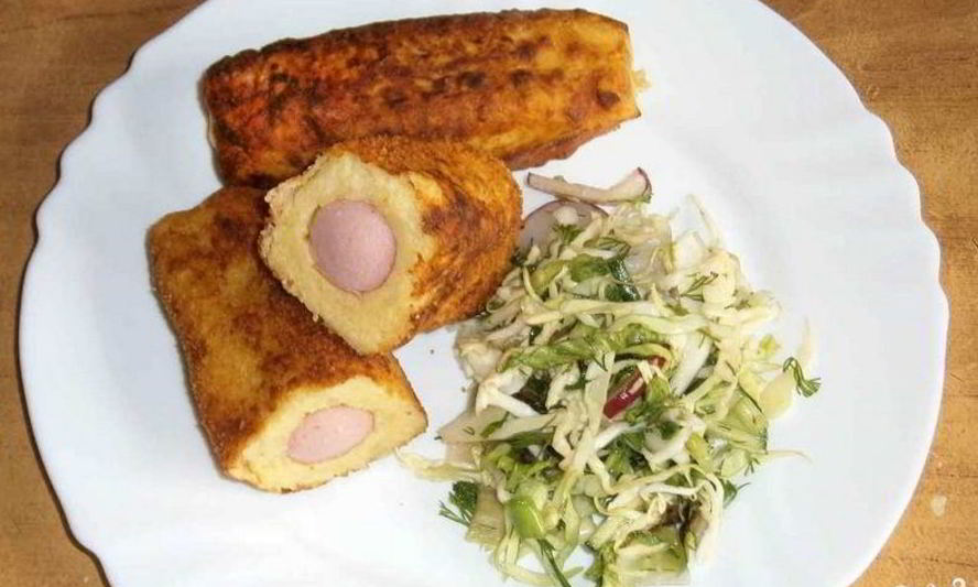 Рецепт сосисок в картофельном тесте