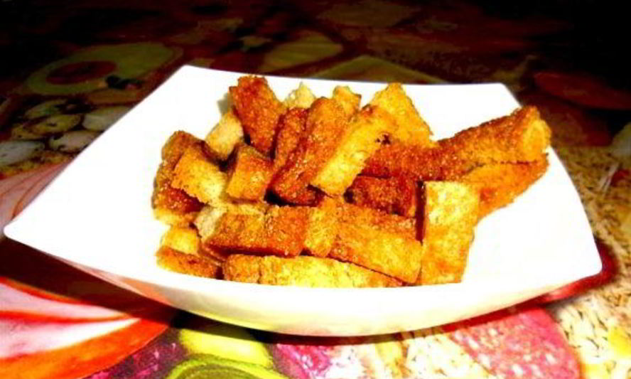 Рецепт сухариков в духовке