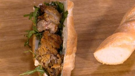 сэндвич с куриной печенью