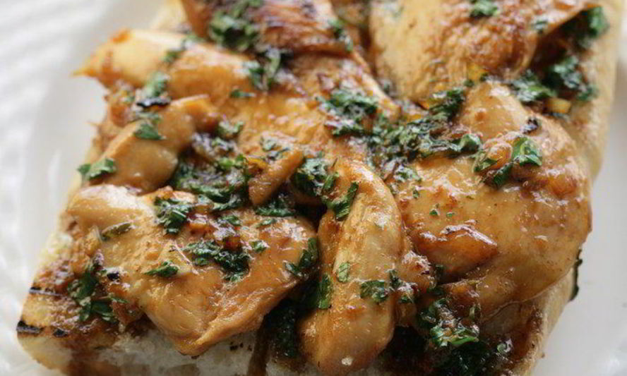 Рецепт сэндвича с курицей в арахисовом соусе