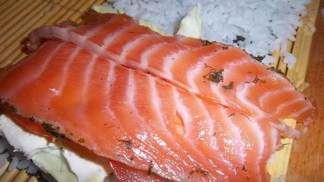 сэндвич с лососем