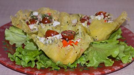 сырные корзинки для салата