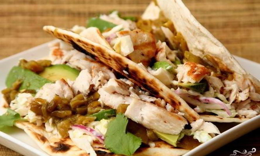 Рецепт такоса с рыбой и салатом