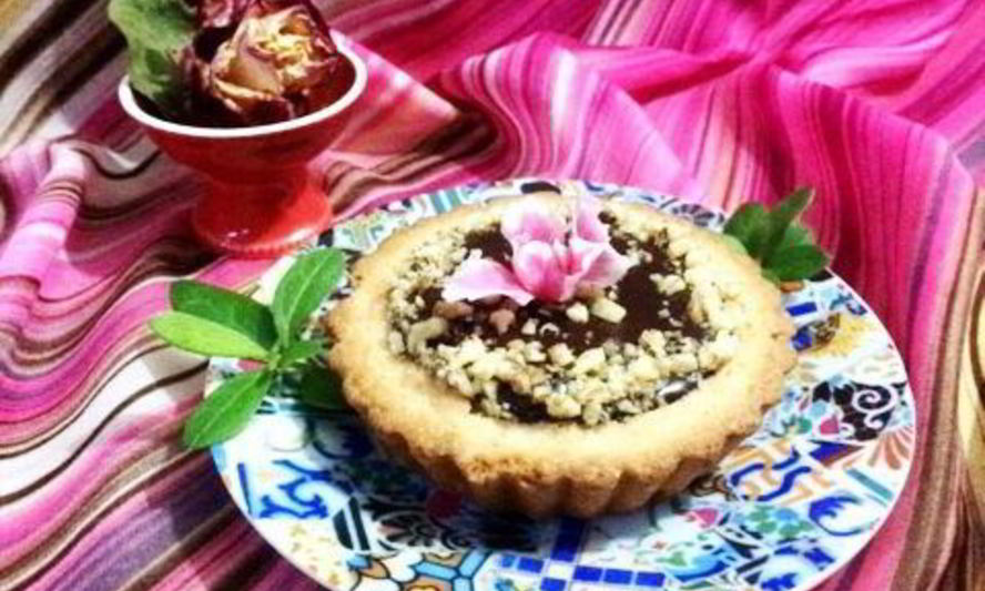 Рецепт миндальных тарталеток с шоколадной начинкой