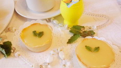 песочные тарталетки с лимонным кремом