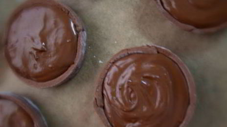 шоколадные тарталетки с шоколадно-кофейным кремом