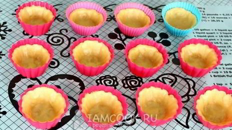 тарталетки с грибами и сыром