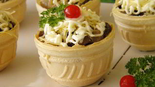 Тарталетки с грибами