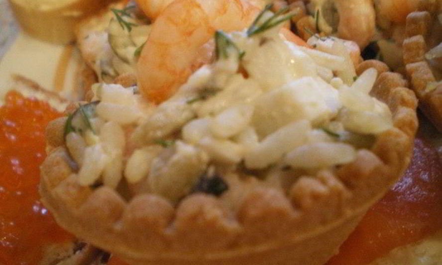 Рецепт тарталеток с креветочным салатом