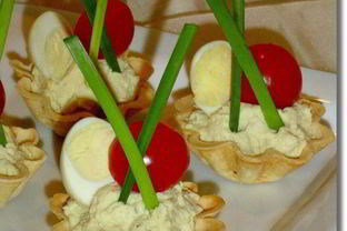 Тарталетки с куриным муссом