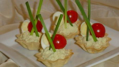 тарталетки с куриным муссом