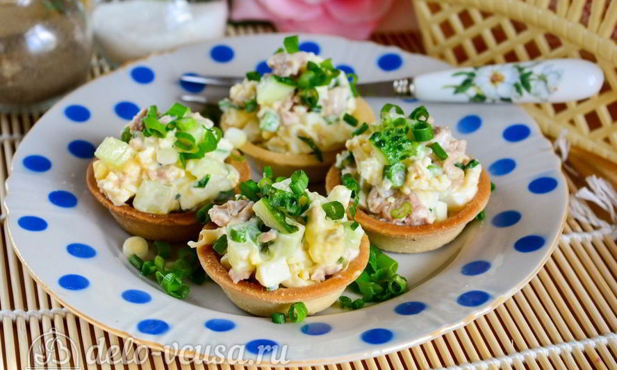 Рецепт тарталеток с печенью трески