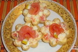 Тарталетки с семгой