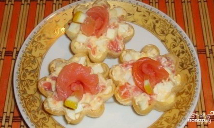 Рецепт тарталеток с семгой