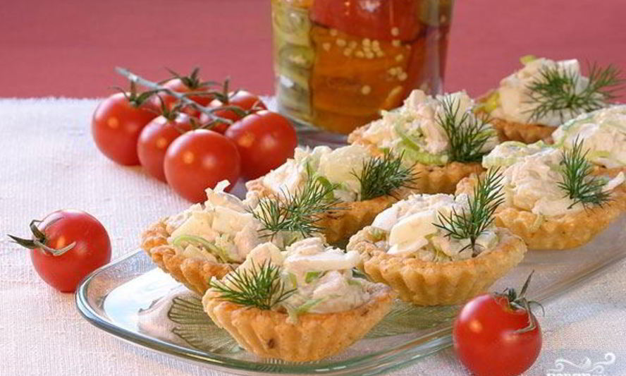 Рецепт тарталеток с ветчиной