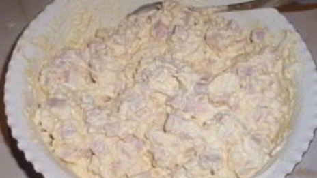 тарталетки с ветчиной