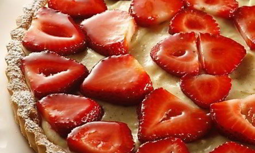 Рецепт клубничного тарта с заварным кремом