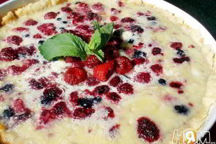 Малиновый тарт с белым шоколадом