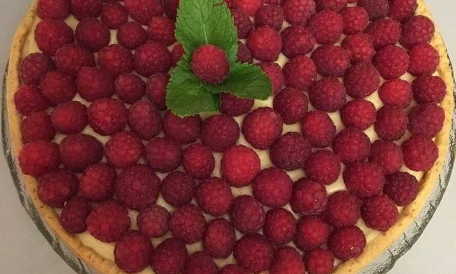 Рецепт малинового тарта с заварным кремом