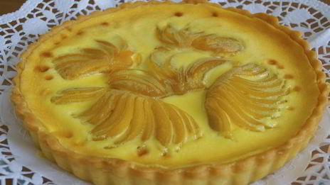 шоколадно-сливочный тарт с фруктами