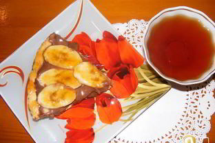 Шоколадный тарт с бананами Блаженство