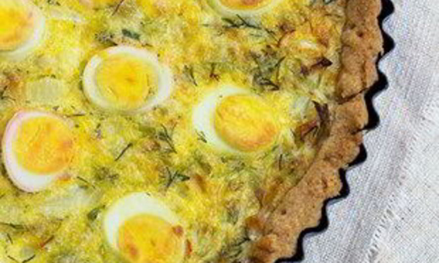 Рецепт тарта с капустой и перепелиными яйцами