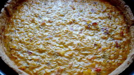 тарт с красной чечевицей и кокосом