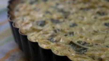 тарт с кукурузой и базиликом